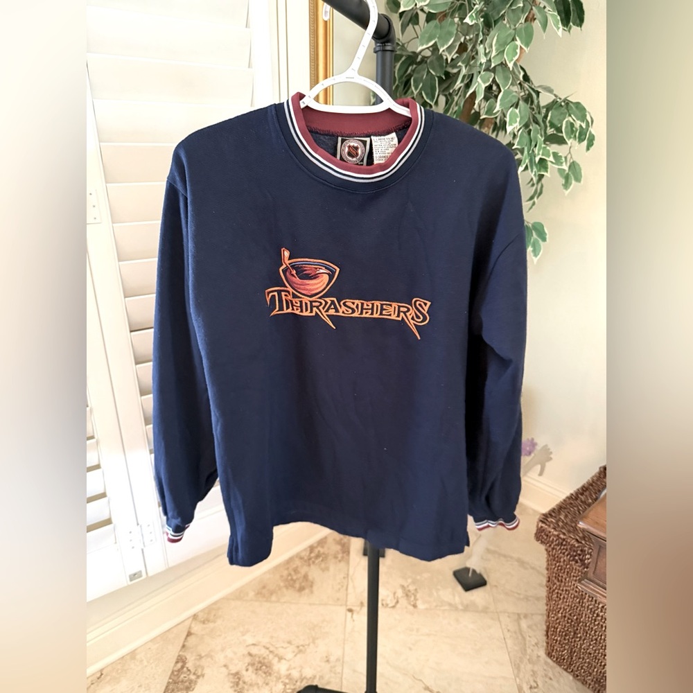 NWOT Inaugural NHL THRASHERS Logo Sweatshirt Youth Size L, 14-16 Vintage 90´s